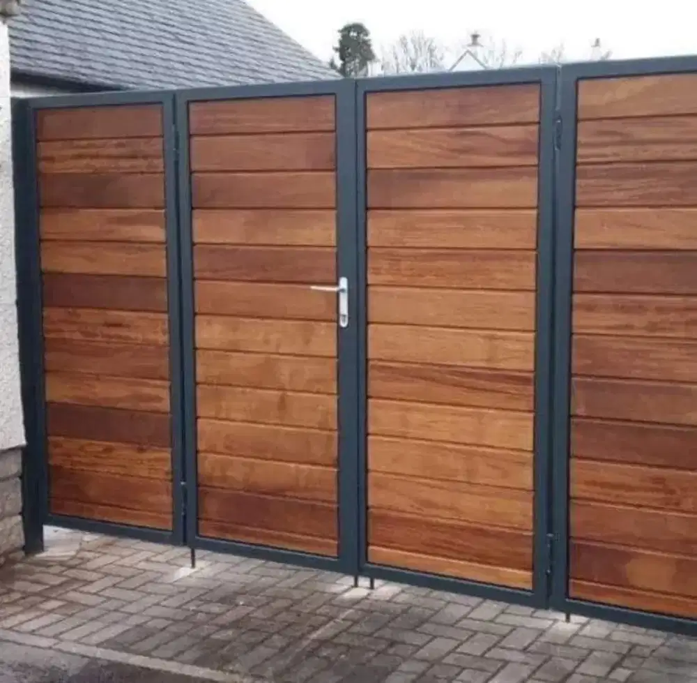 Pagar kayu ulin aesthetic