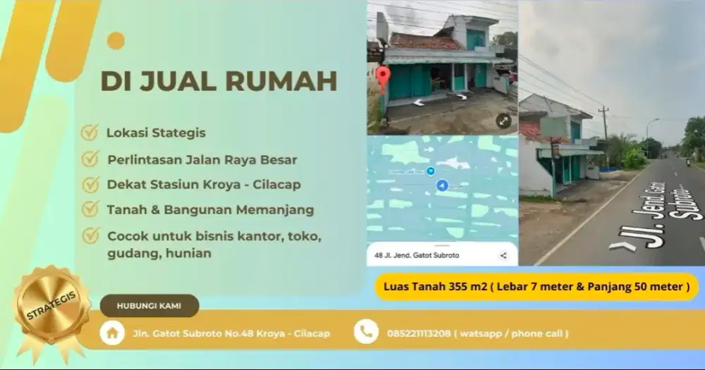 Lokasi Rumah Strategis Jl. Gatot Subroto Kroya