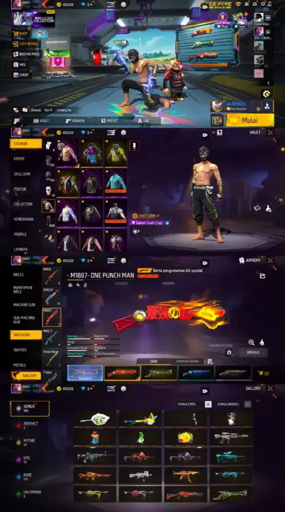 Jual akun FF Minat Langsung Chat aja Di OLX