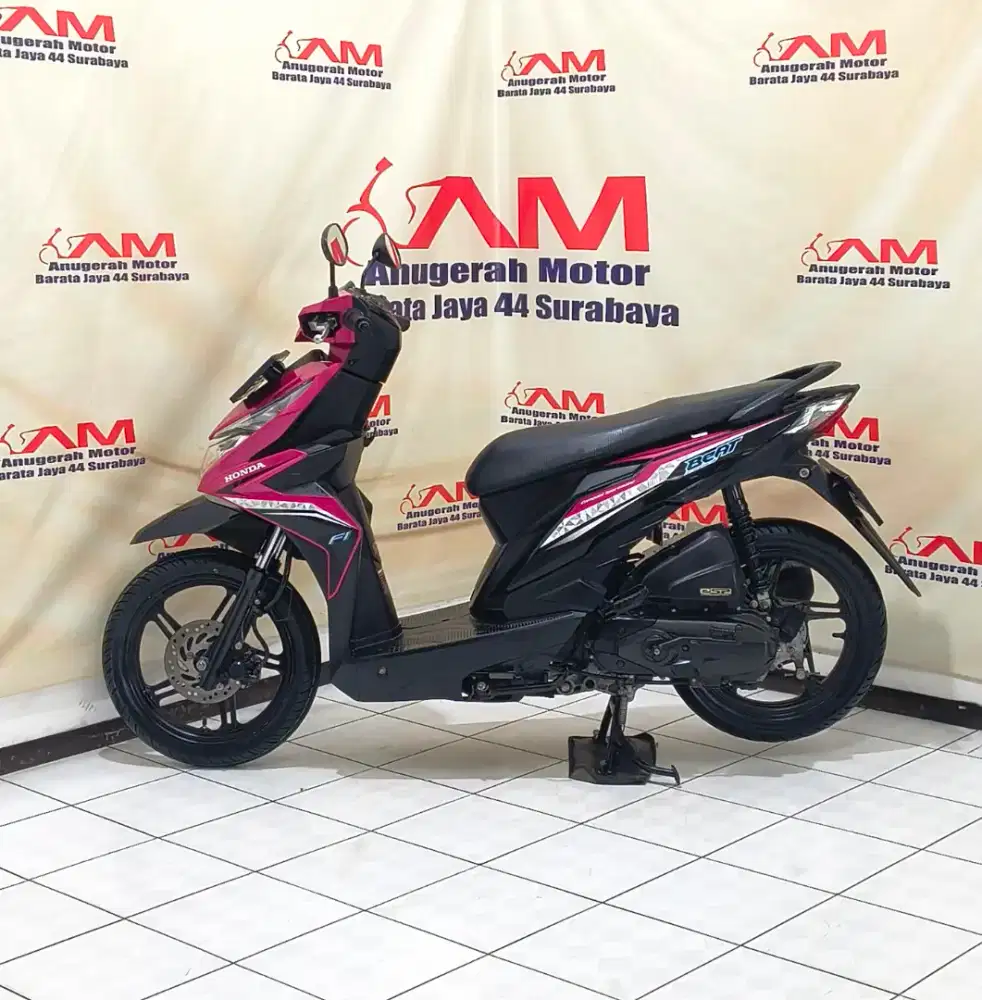 Ready Honda Beat Eco Iss Tahun 2018 warna Magentha