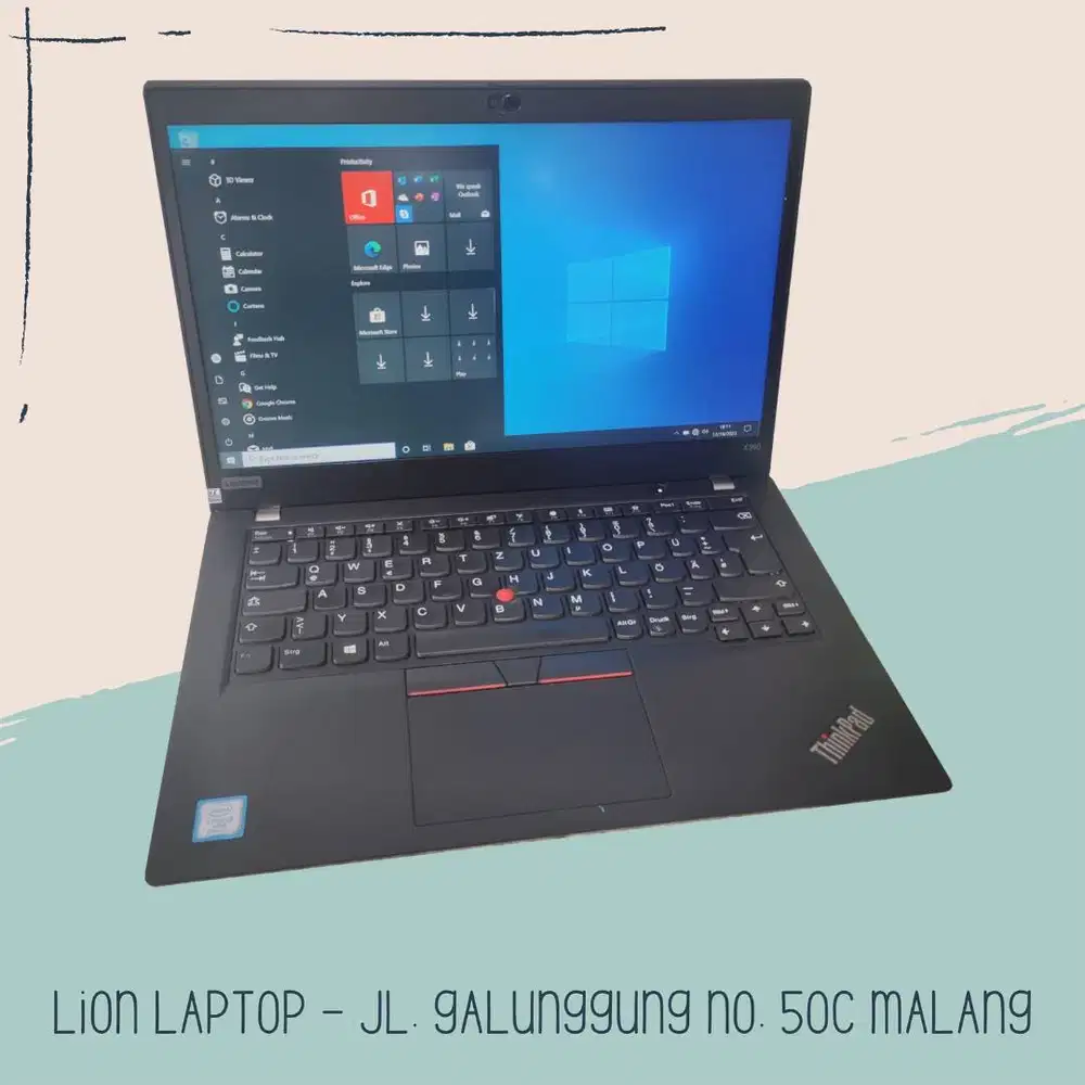 RAM 16GB SSD 256GB Core i5 Gen 8 Slim Lenovo Thinkpad X390 [25|03]