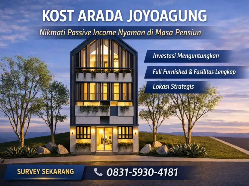 Dijual Kost Eksklusif Area Kampus UB Malang Aset Produktif dengan Tingkat Hunian Tinggi