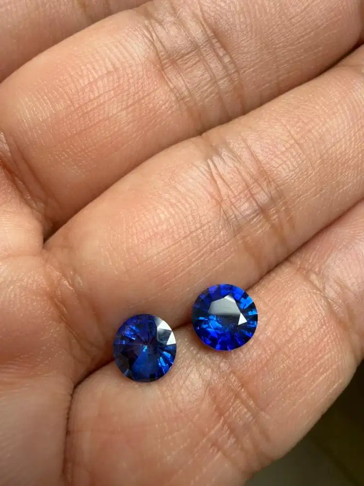 Blue sapphire 1.09ct & 1.19ct pair srilanka