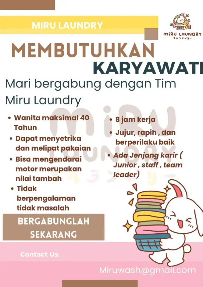 STAFF PRODUKSI LAUNDRY