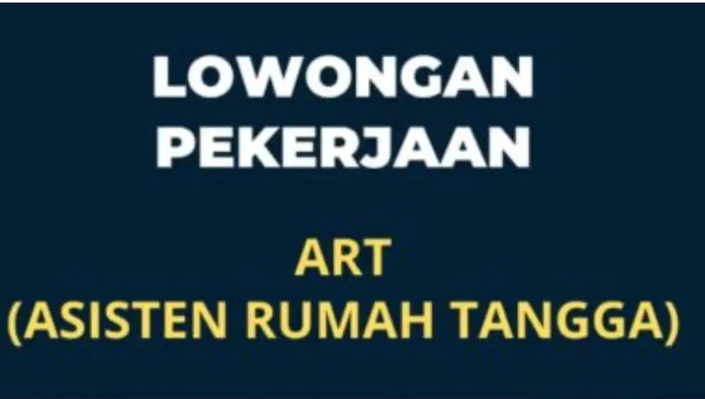 Lowongan Pembantu