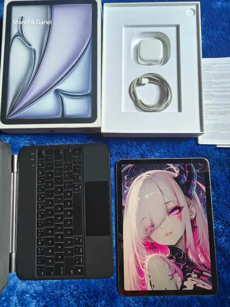 iPad Air 6 M2 Wifi 11 inch 256gb + Keyboard Fullset Original Like New