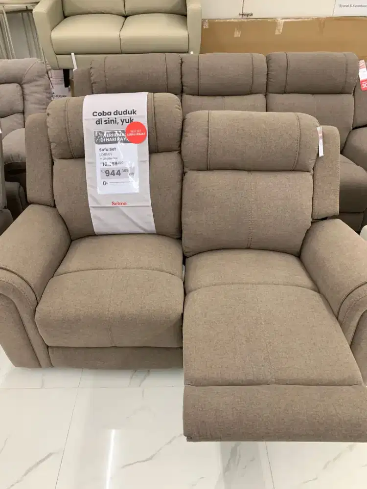 PROMO SOFA SET RECLINER LORIAN