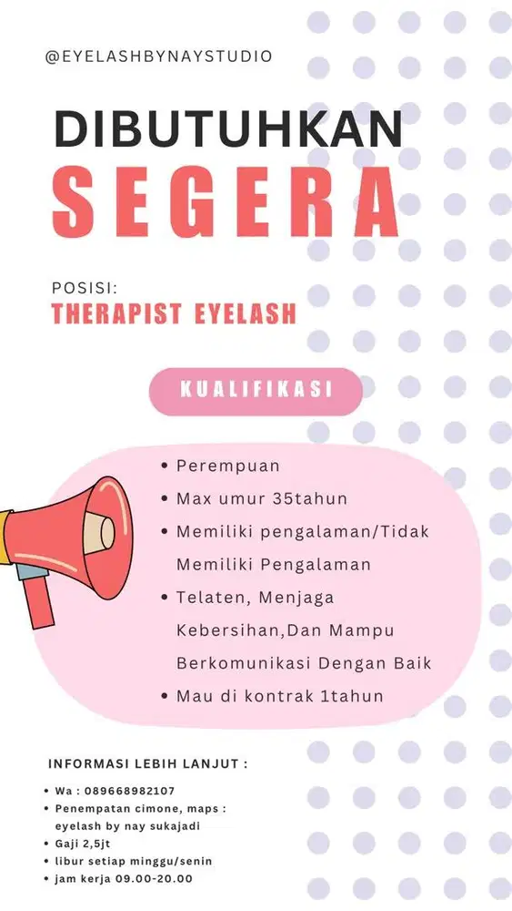 Dibutuhkan Therapist Eyelash