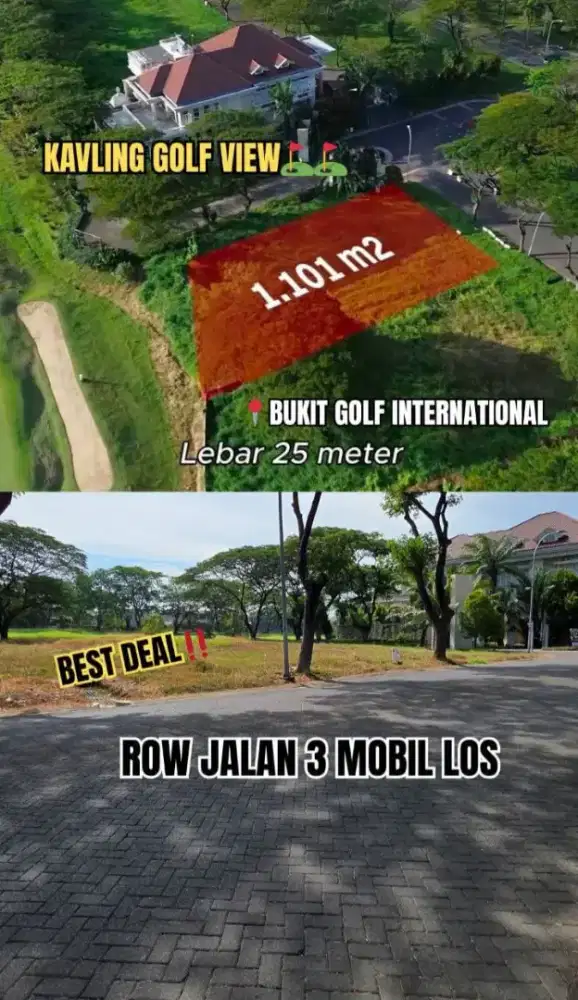 Kavling Bukit Golf International Citraland