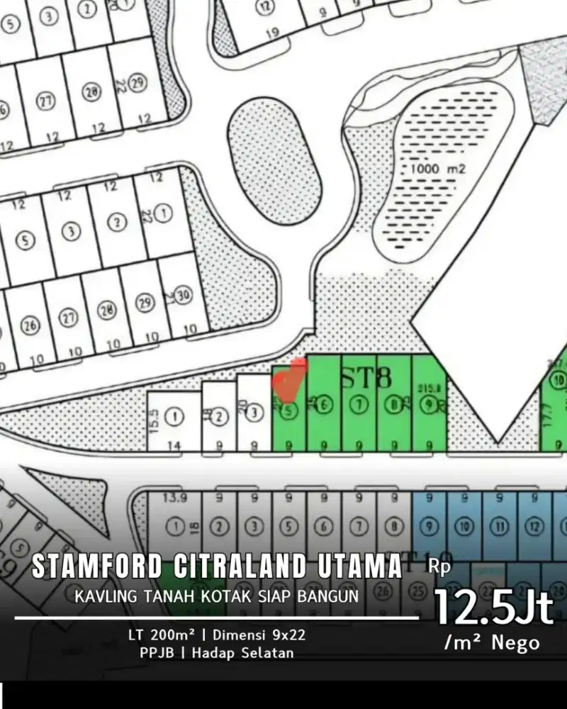 Kavling Citraland Utama Siap Bangun