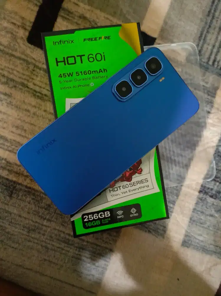 Infinix Hot 60i (Blue) Fullset nominus Ram 8/256GB