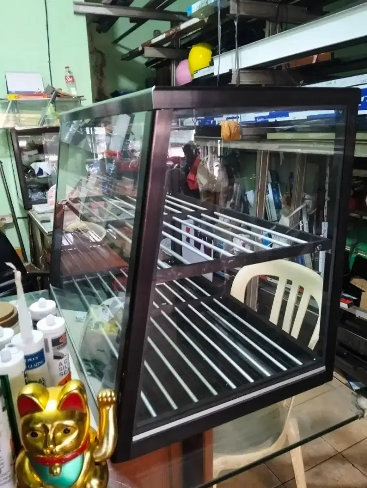 Rak Kaca Alumunium 2 Susun