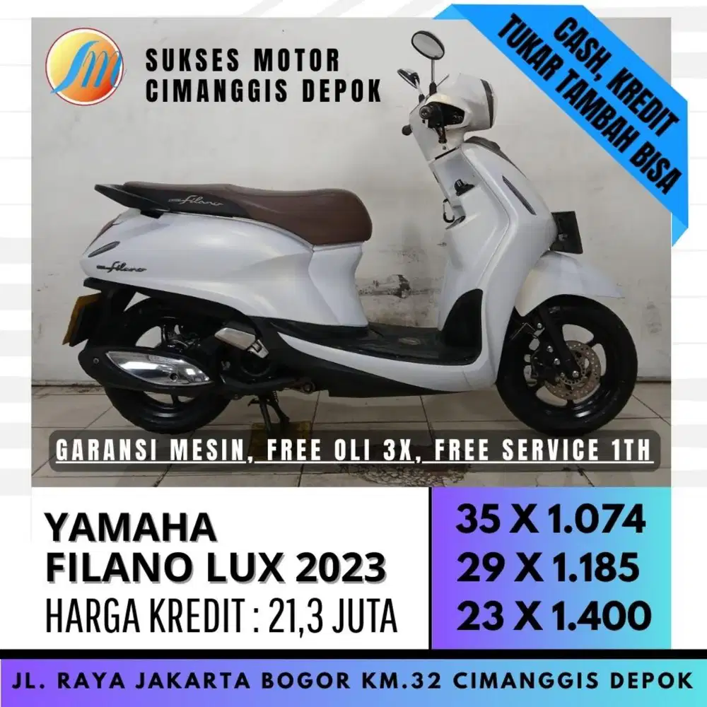 YAMAHA FILANO LUX 2023 MULUS KREDIT DP CICILAN RINGAN [SUKSES MOTOR]