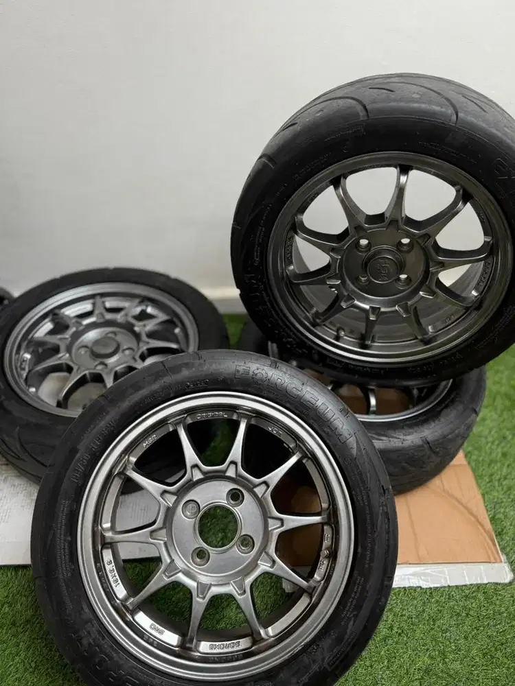 Velg HSR Ring 15 + Ban Forceum 195/50 R15 free Baud set SIAP PAKAI