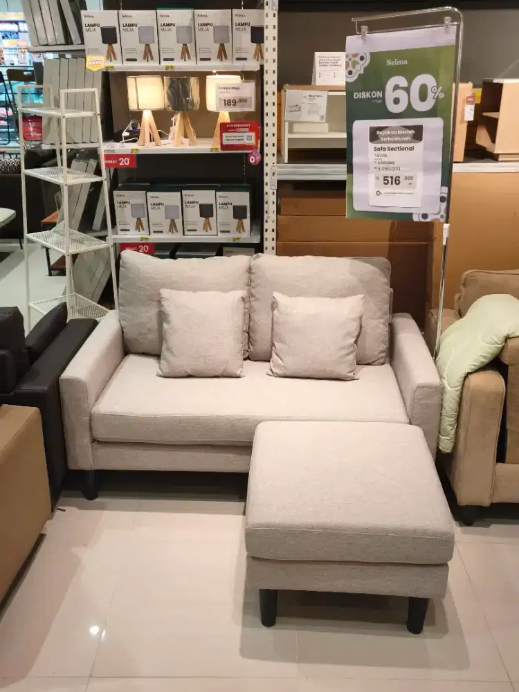 Jual sofa L 2 Seater Baru Murah