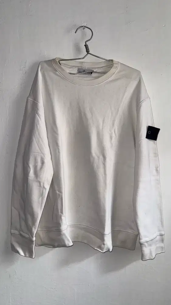Long Sleeve Stone Island White (Fashion) Size XL