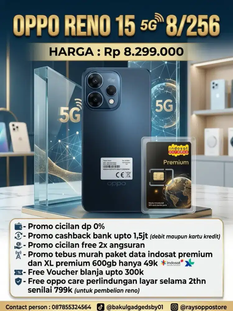 READY Oppo Reno 15 5g series.. cashback debit