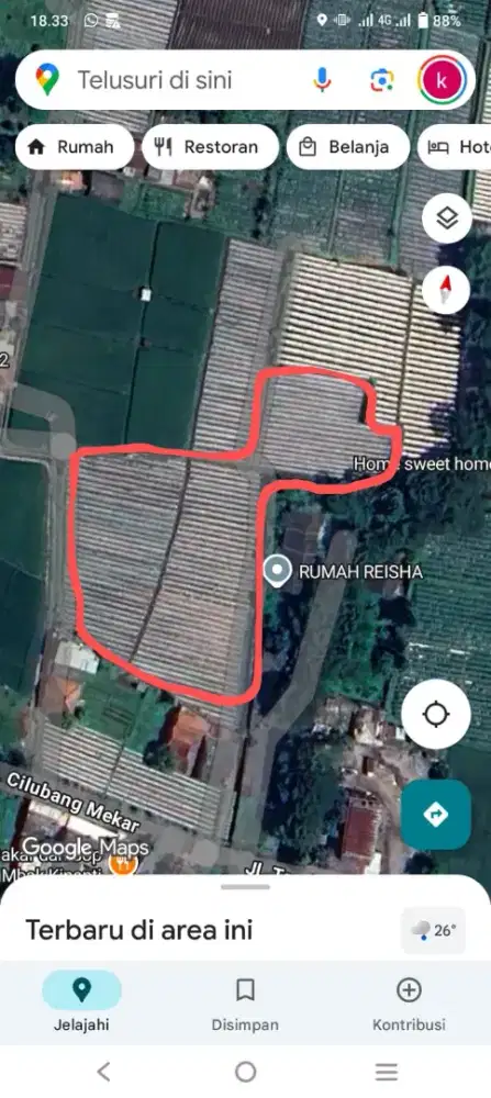 Jual Cepat! Tanah Warisan Keluarga, didepan Kantor BMKG