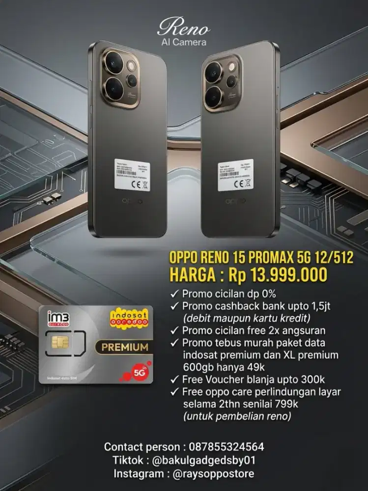 Promo cashback kartu debit OPPO RENO 15 PROMAX