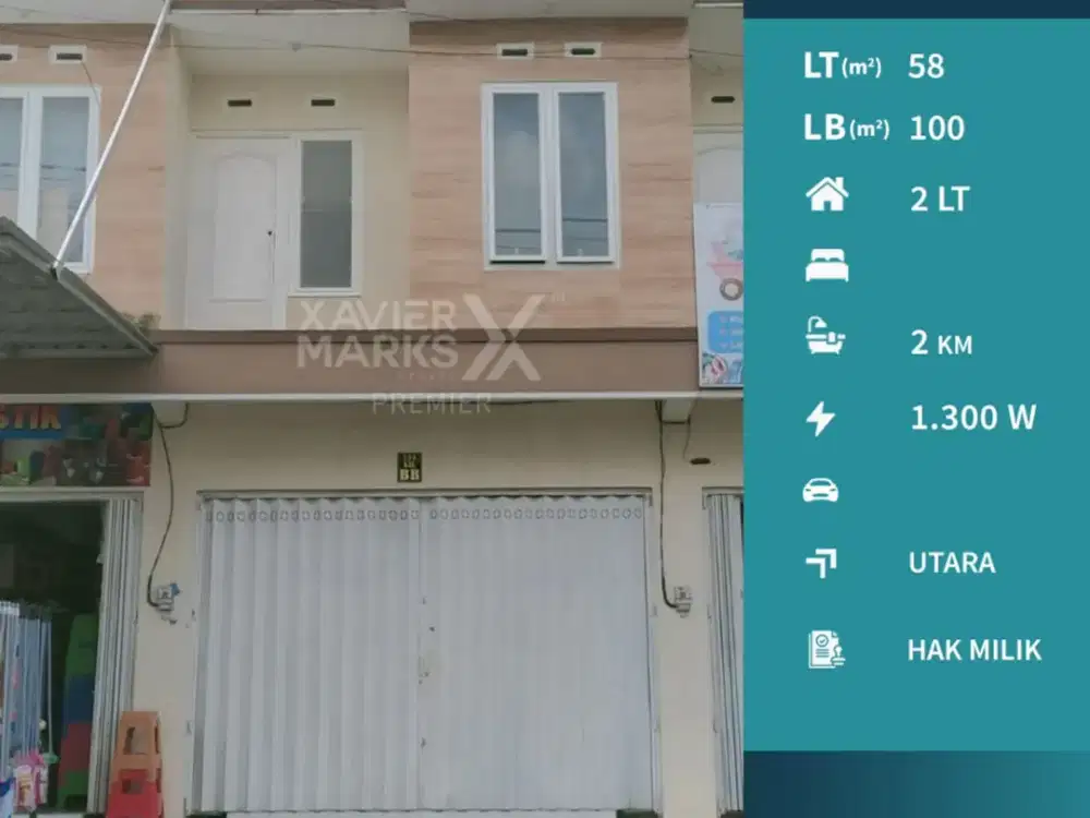 Dijual Ruko 2 Lantai Cocok Berbagai Usaha di Jl Tirto Joyo Agung Malang