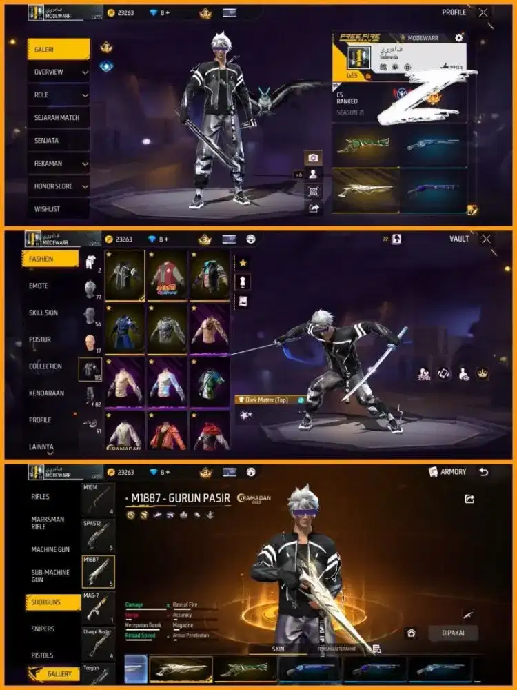 JB REZZ STORE JUAL BELI AKUN FF AMAN DAN AMANAH MINAT CET