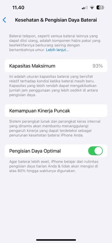 Iphone 13  Second Hitam 128 GB