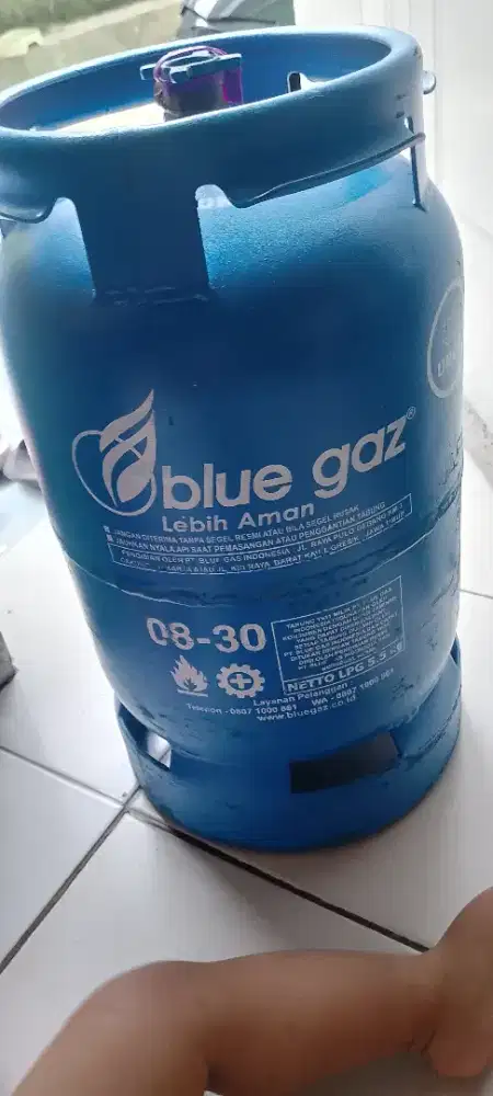 Blue gas tabung kosong gratis regulator