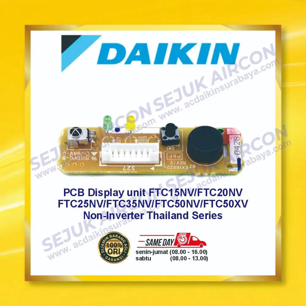 PCB DISPLAY SENSOR AC DAIKIN FTC15NV FTC20NV FTC25NV FTC35NV FTC50NV