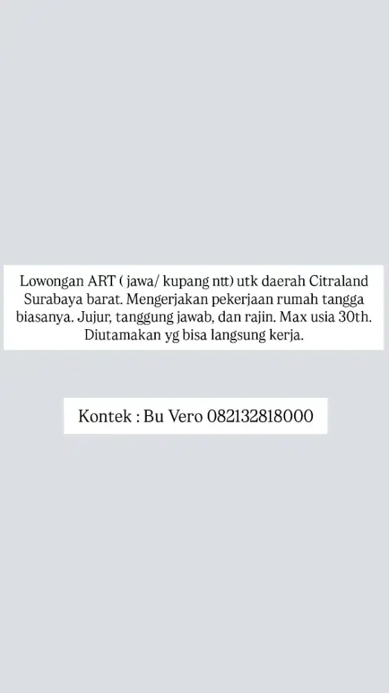 DICARI SEGERA ART DAERAH CITRALAND