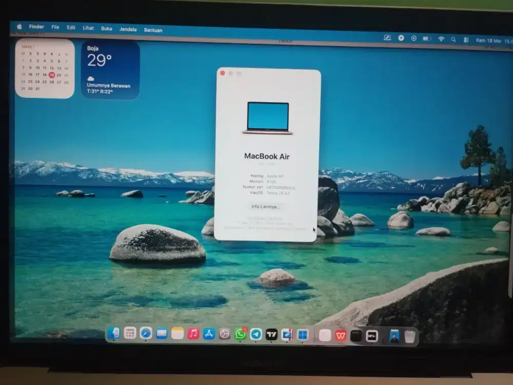 Macbook air 2020 m1 rose gold 8/512