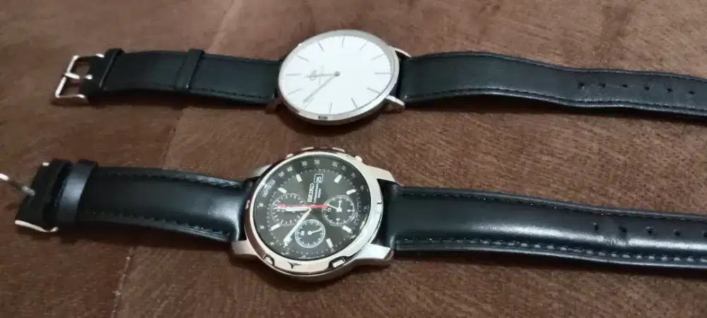 Jam tangan original Seiko Cronograph + Daniel Wellington