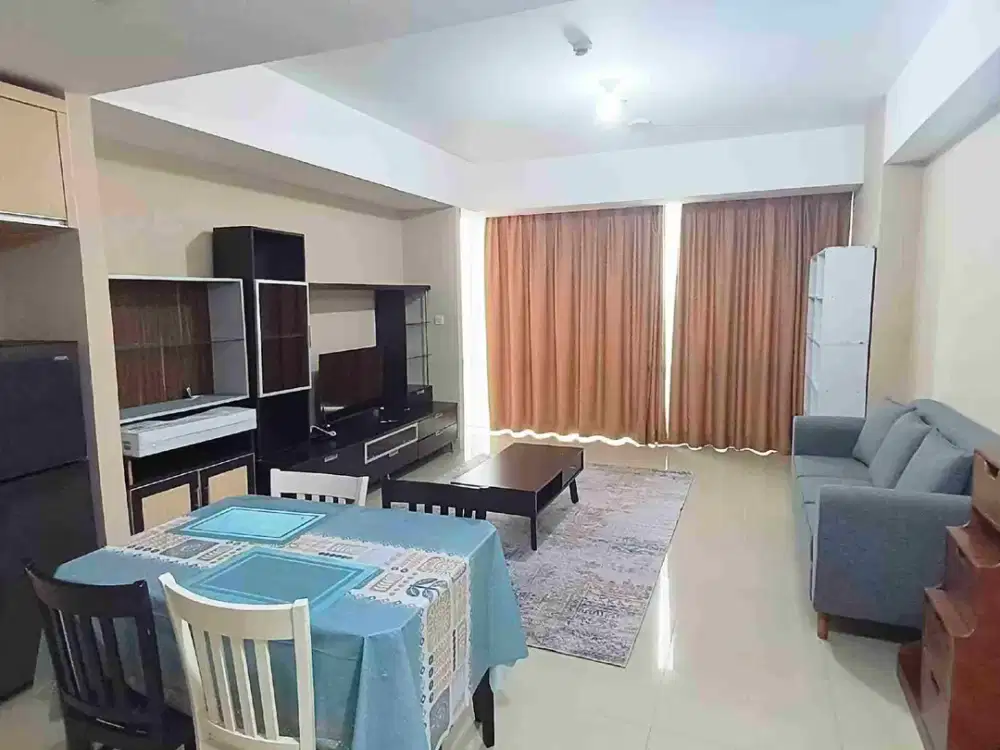 U Residence 1, type 1 bedroom dan 1 ruang tamu full furnished, view golf, bisa sewa bulanan