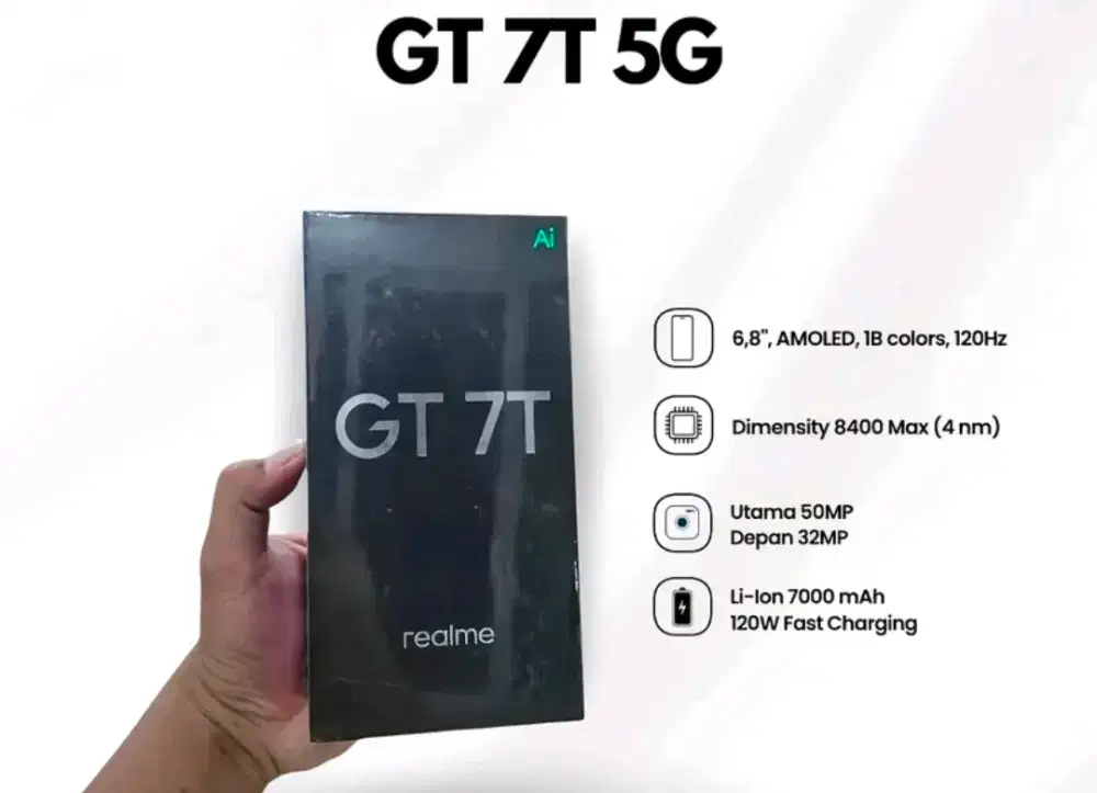 REALMY GT7T 5G 12+12/256 NEW SEGEL KOTAK UTUH GARANSI RESMI 1TAHUN