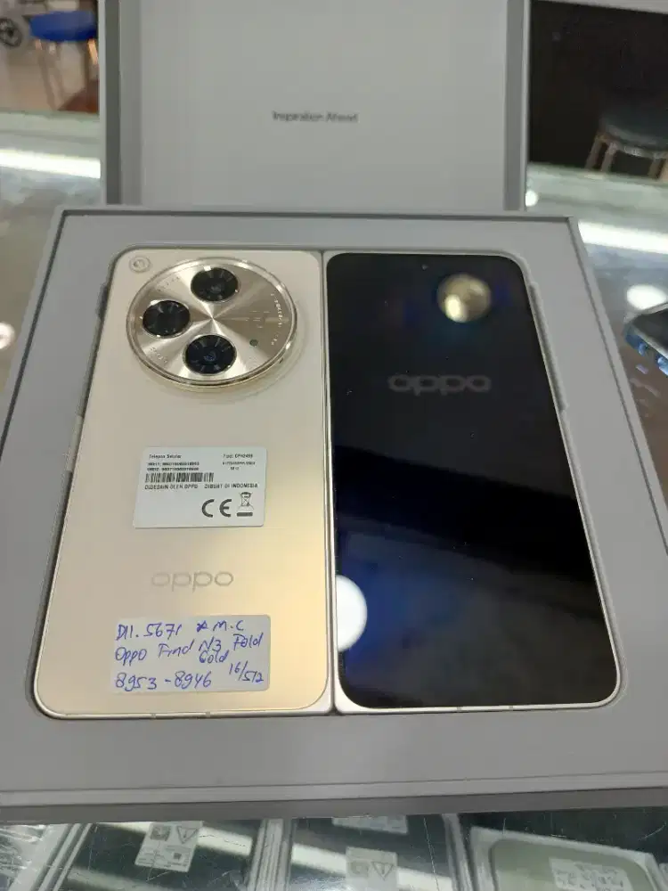 Oppo Find N3 Fold 16/512gb warna Gold secon