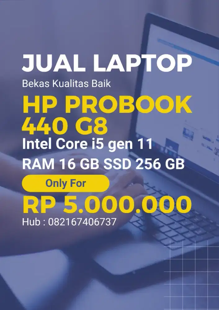 HP Probook 440 G8 Intel Core i5 gen 11 RAM 16GB SSD 256GB
