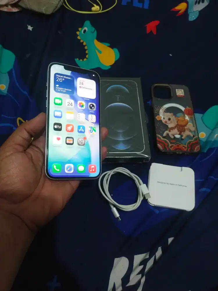 Iphone 12 promax 256gb inter Allprovider Fullset bisa tt hp lain