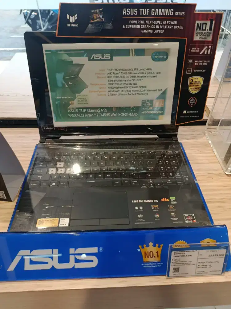 ASUS NOTEBOOK RYZEN 7 8/512 ASUS TUF GAMING A15 SERIES