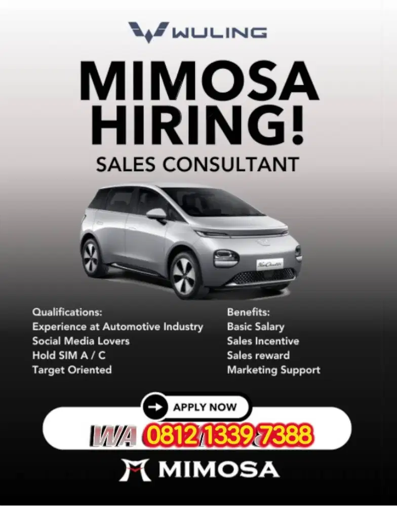 Dibutuhkan Salesman Mobil