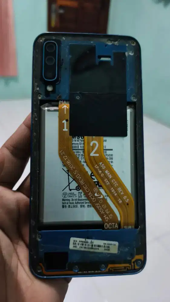 HP Samsung a50 warna biru segel