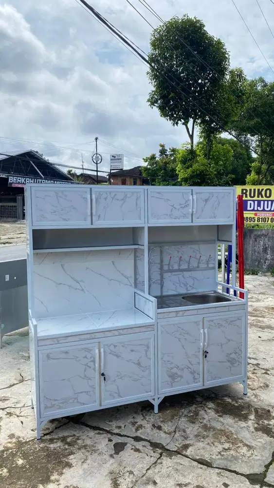 PROMO KITCHEN SET + WASTAFEL 4 PINTU BAHAN ACP SALE TERLARIS TERMURAH