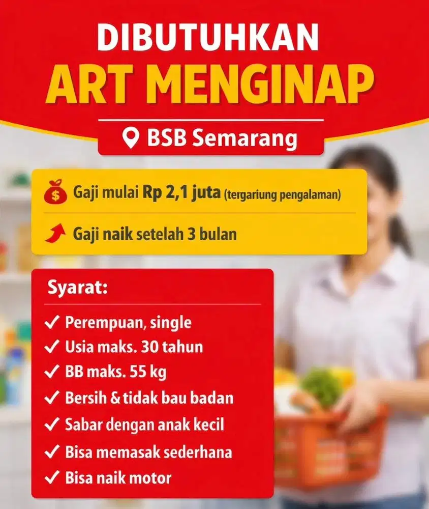 Dibutuhkan ART Berpengalaman di BSB