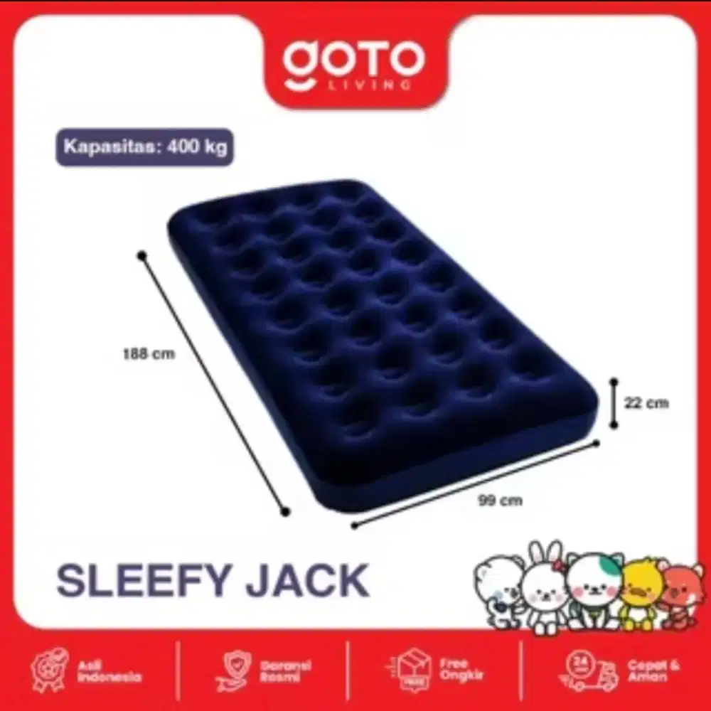 Goto Sleefy Matras Kasur Angin Pompa Tiup Double Airbed