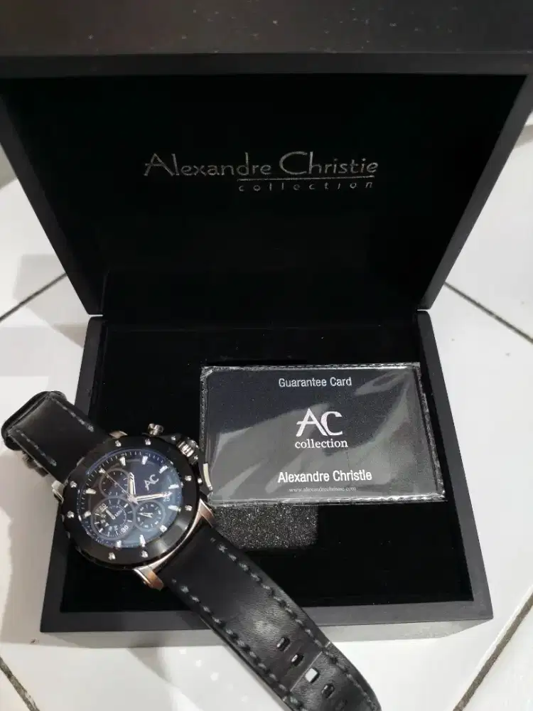 Jam tangan analog pria alexandre christie 9250mc super mulus garansi