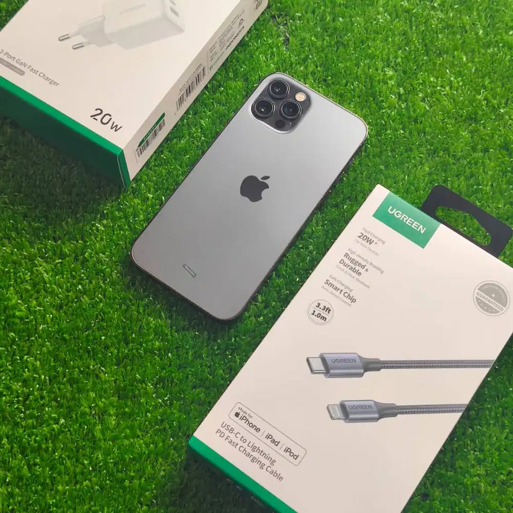 iPhone 12 Pro 256GB Graphite BH 75% Minus kamera Batangan Ex Resmi ACC