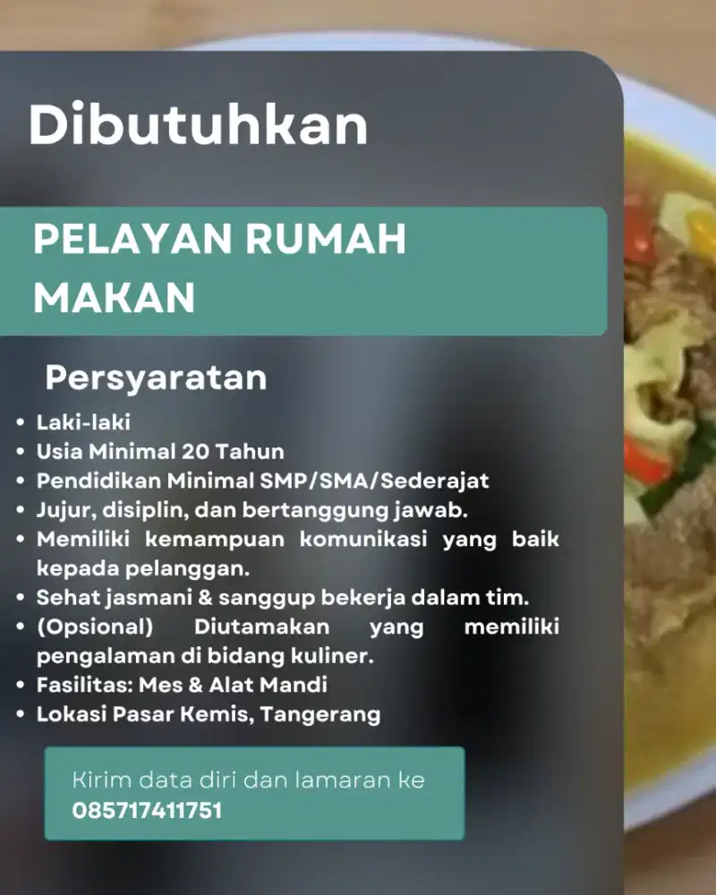 LOKER RUMAH MAKAN SATE