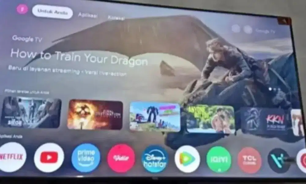jual tv tcl android 50inc bagus mulus