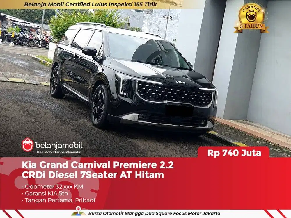 [GARANSI 5TH] Kia Grand Carnival Premiere 2.2 Diesel 7 Seat 2024 2025