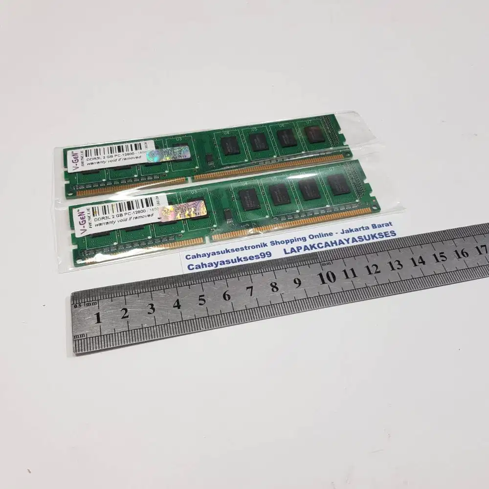 RAM PC Komputer Vgen DDR3 2GB PC12800 Second Bagus Merk V-Gen