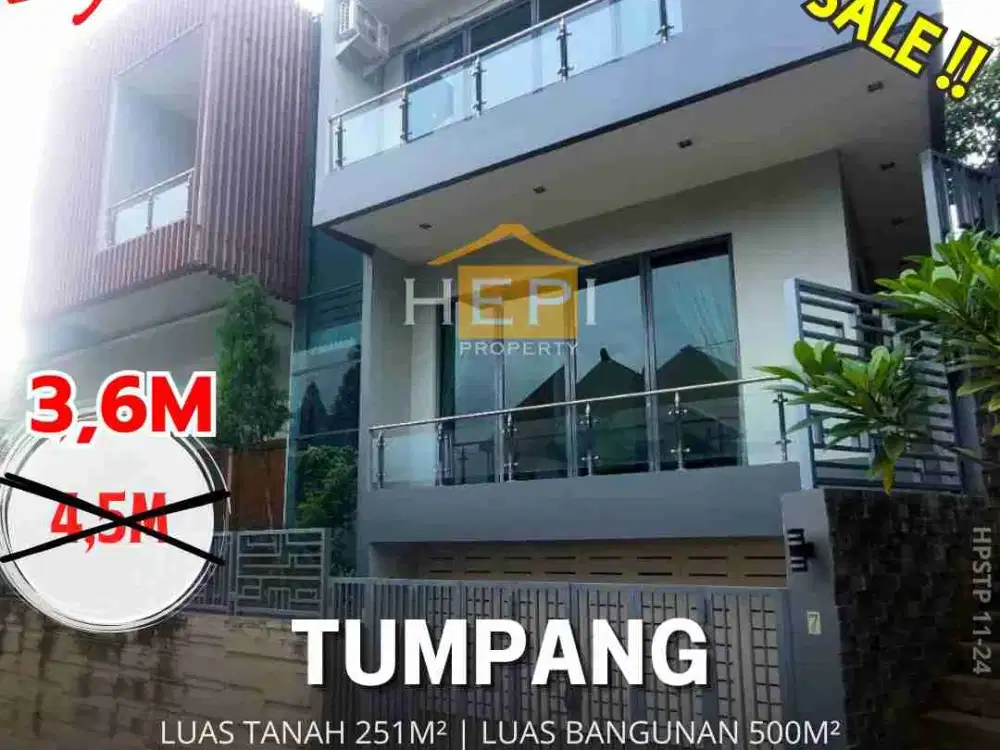 Rumah 2,5 Lantai Modern Minimalis Jl.Tumpang Gajahmungkur Dijual Harga Turun Drastis