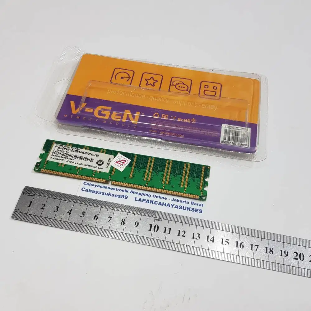 RAM PC DDR1 512MB PC3200 VGEN Memory Ram Komupter Second Bagus